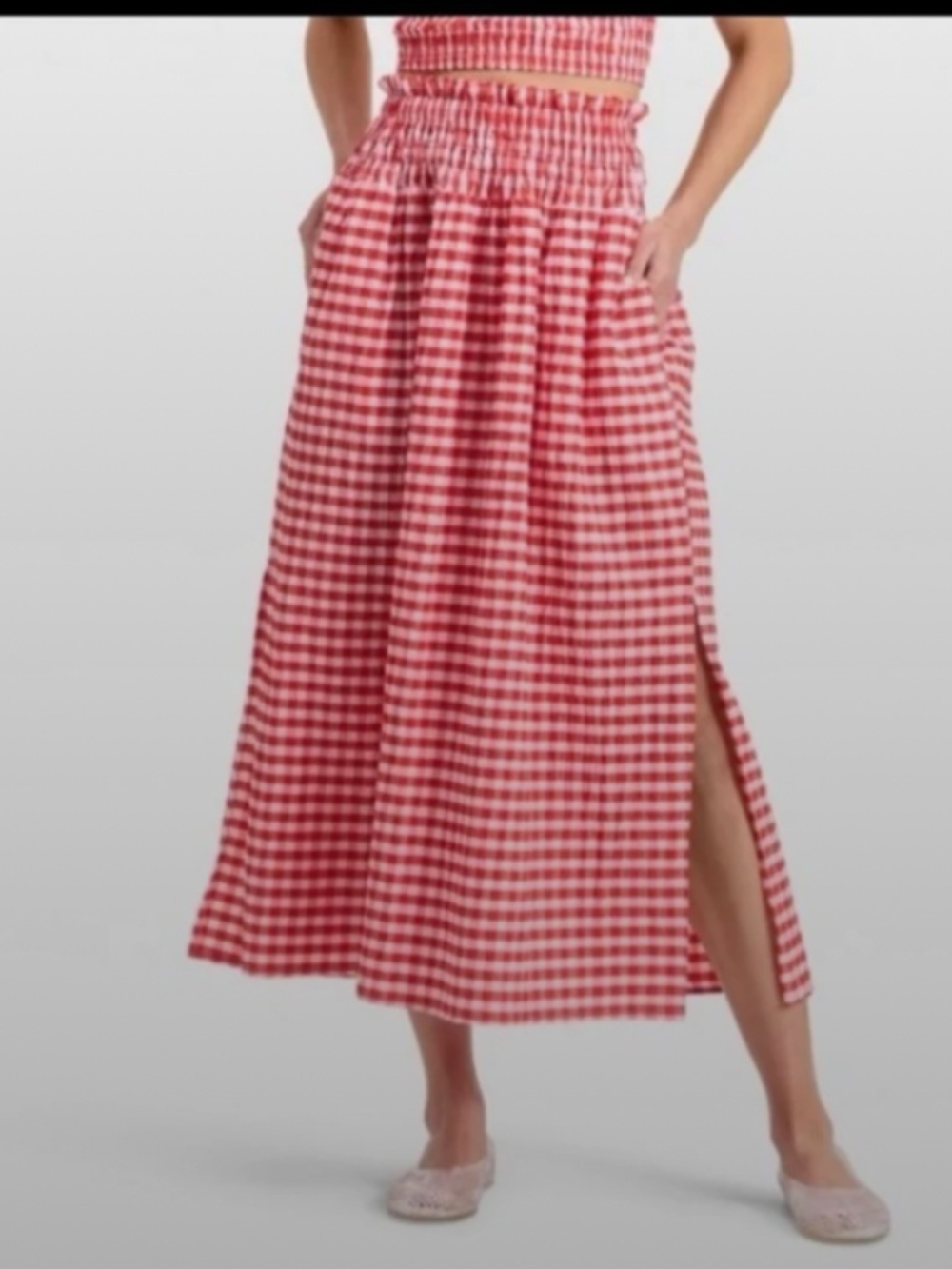 Universal Thread Gingham Midi Skirt